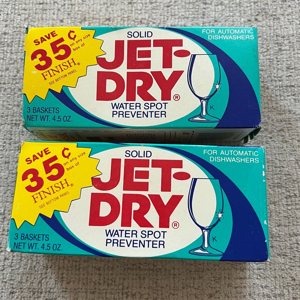 Vintage Finish Jet Dry Solid Water‎ Spot Preventer for Automatic Dishwashers NOS